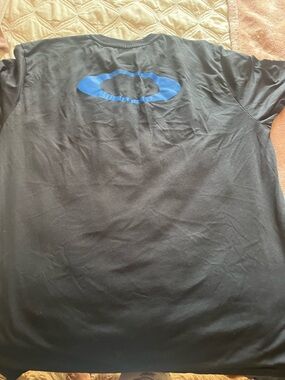 Oakley Black Short Sleeve Tee with Blue Logo